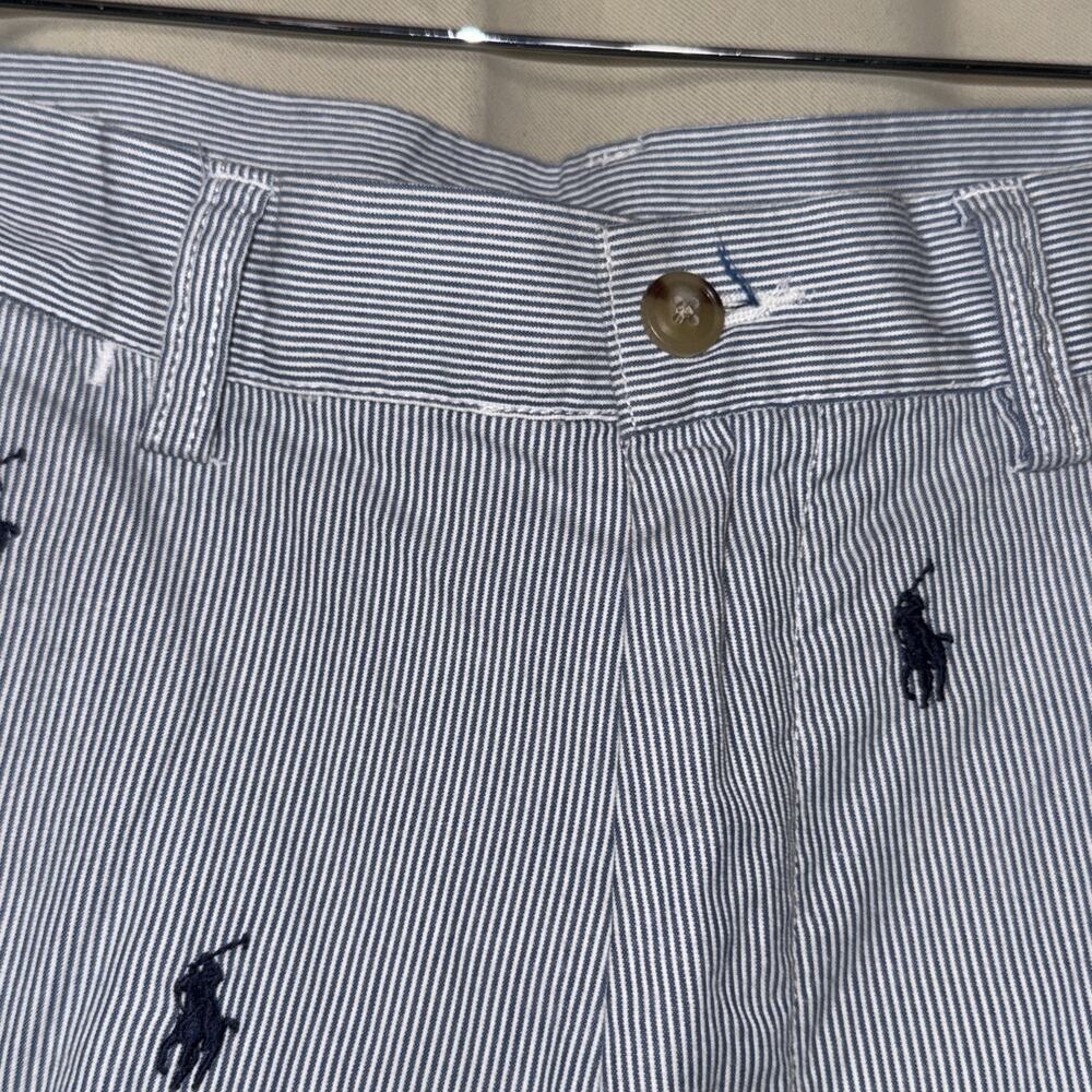 Polo Ralph Lauren All Over Pony Shorts 32 Blue Stripe Pony Logo 100% Cotton - Picture 2 of 7